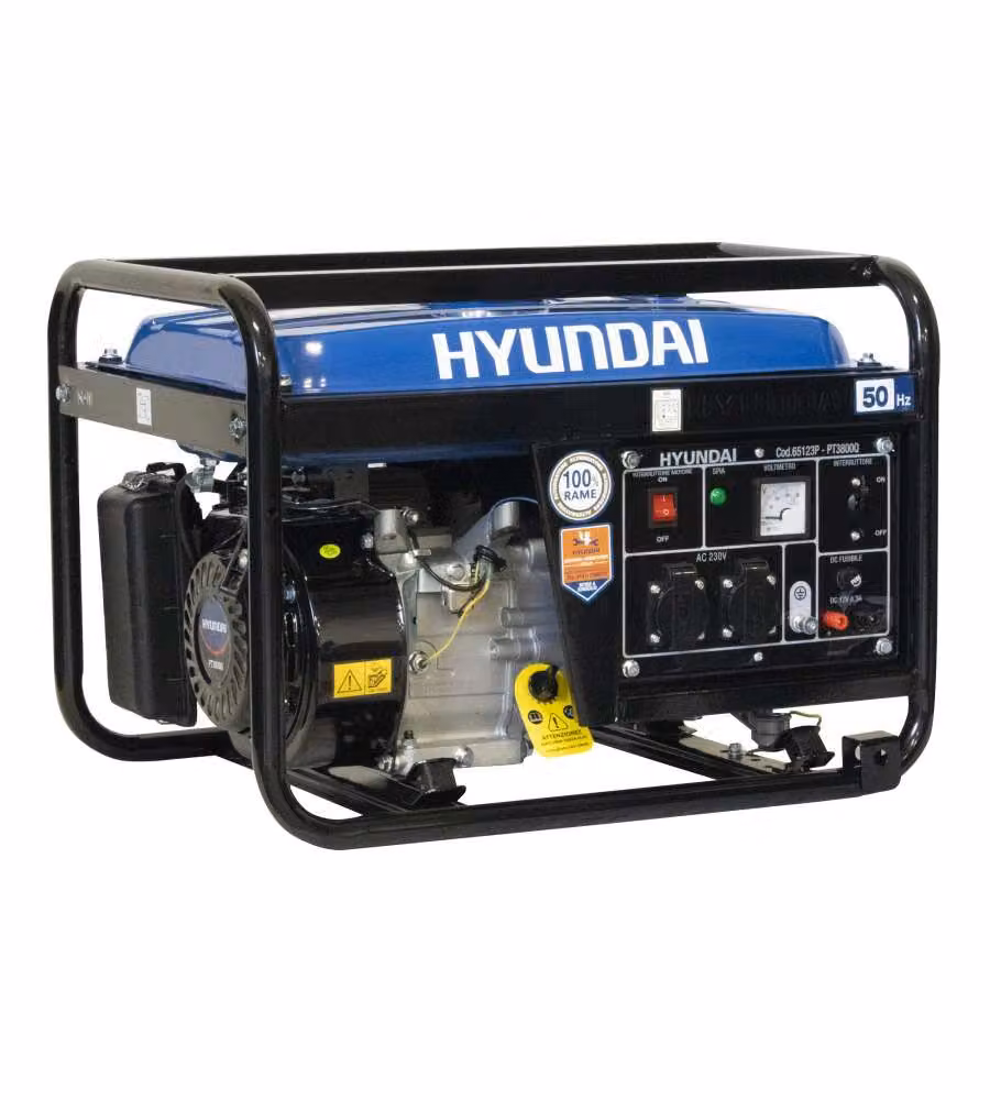 Hyundai Generatore 4 Tempi 2,7KW Blu/Nero - Avviamento Manuale Monofase