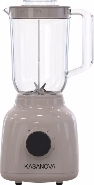 Frullatore elettrico Kasanova con funzione pulse, 400 W, capacità 1,5 l, grigio con lame in acciaio inox