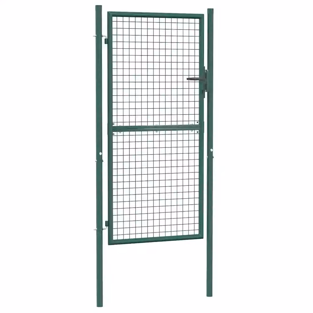 Cancello singolo a battente vidaXL in acciaio verde L: 100 cm, H: 175 cm – 2