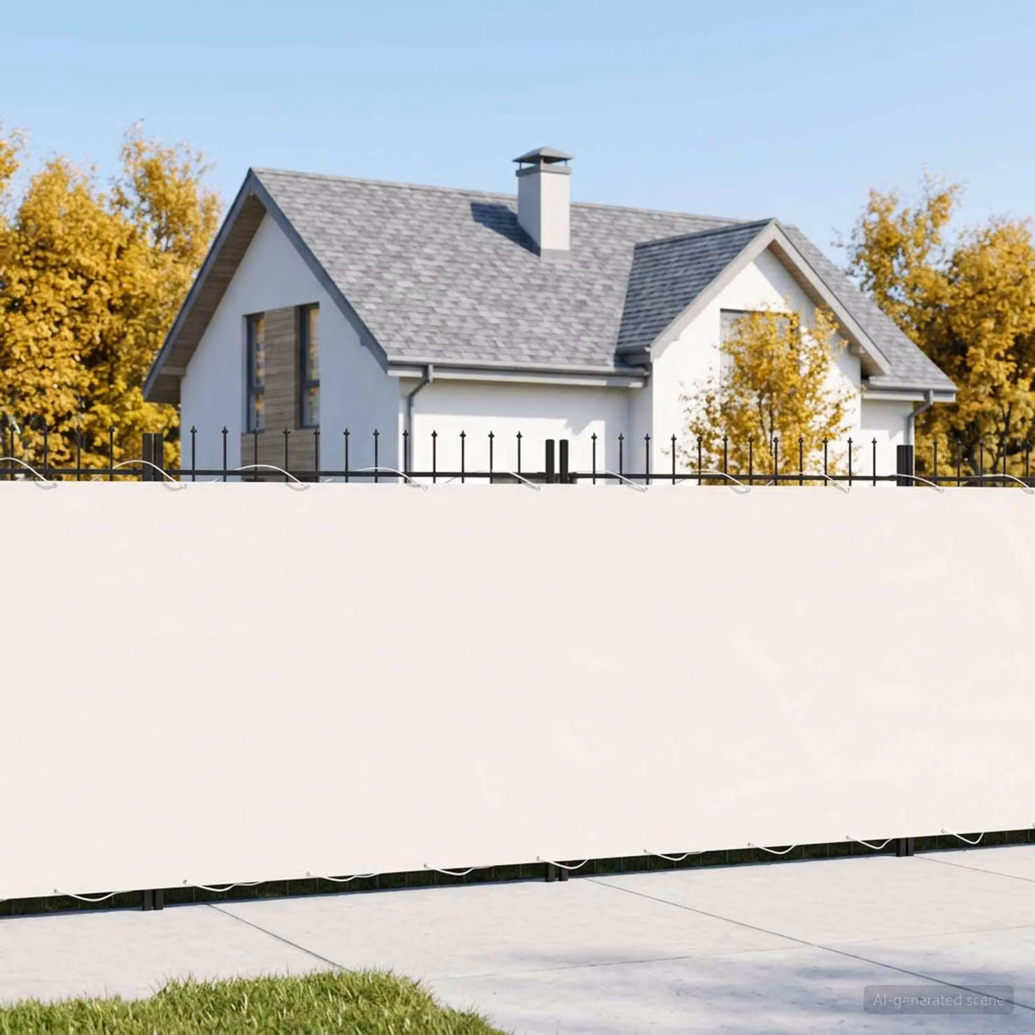 vidaXL Schermo di Privacy per Balcone Bianco, L: 15 m, H: 1,8 m