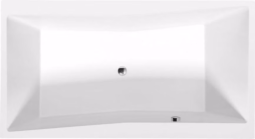 QUEST vasca rettangolare 180x100x49cm, bianco opaco