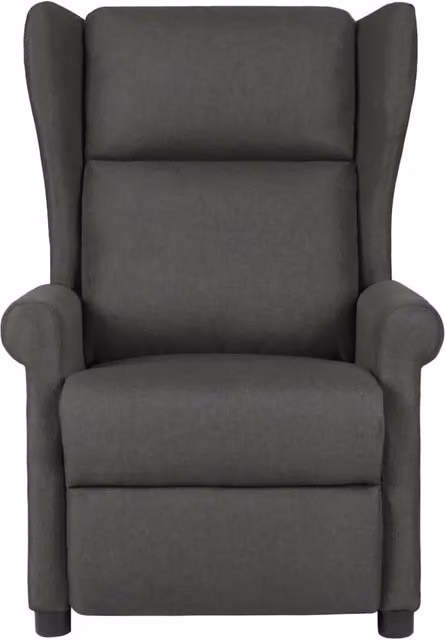 Poltrona Relax Recliner vidaXL in Tessuto Grigio con Braccioli e Imbottitura in Schiuma