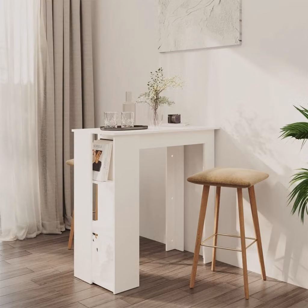 Maison Exclusive - Tavolo da bar con ripiano bianco 102x50x103,5 cm Materiale ligneo