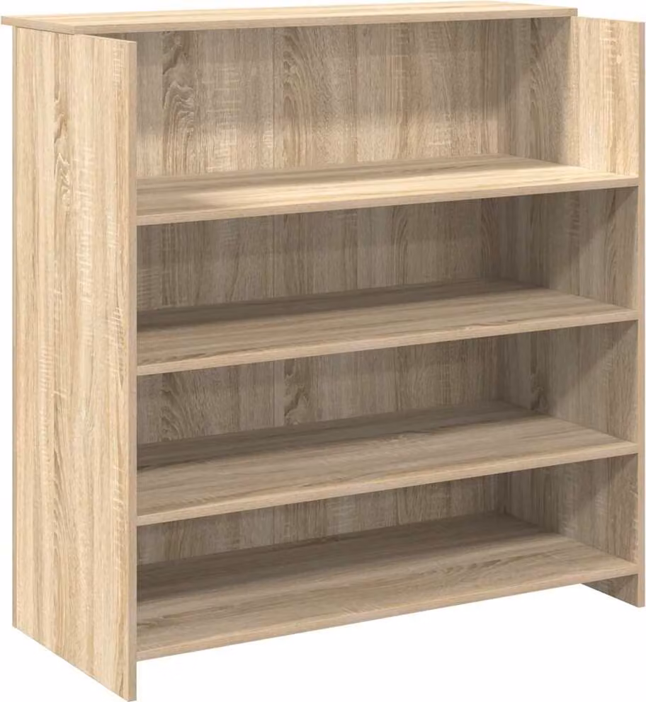 Scrivania per Reception Rovere Sonoma 100x50x103,5 cm in Legno Massello