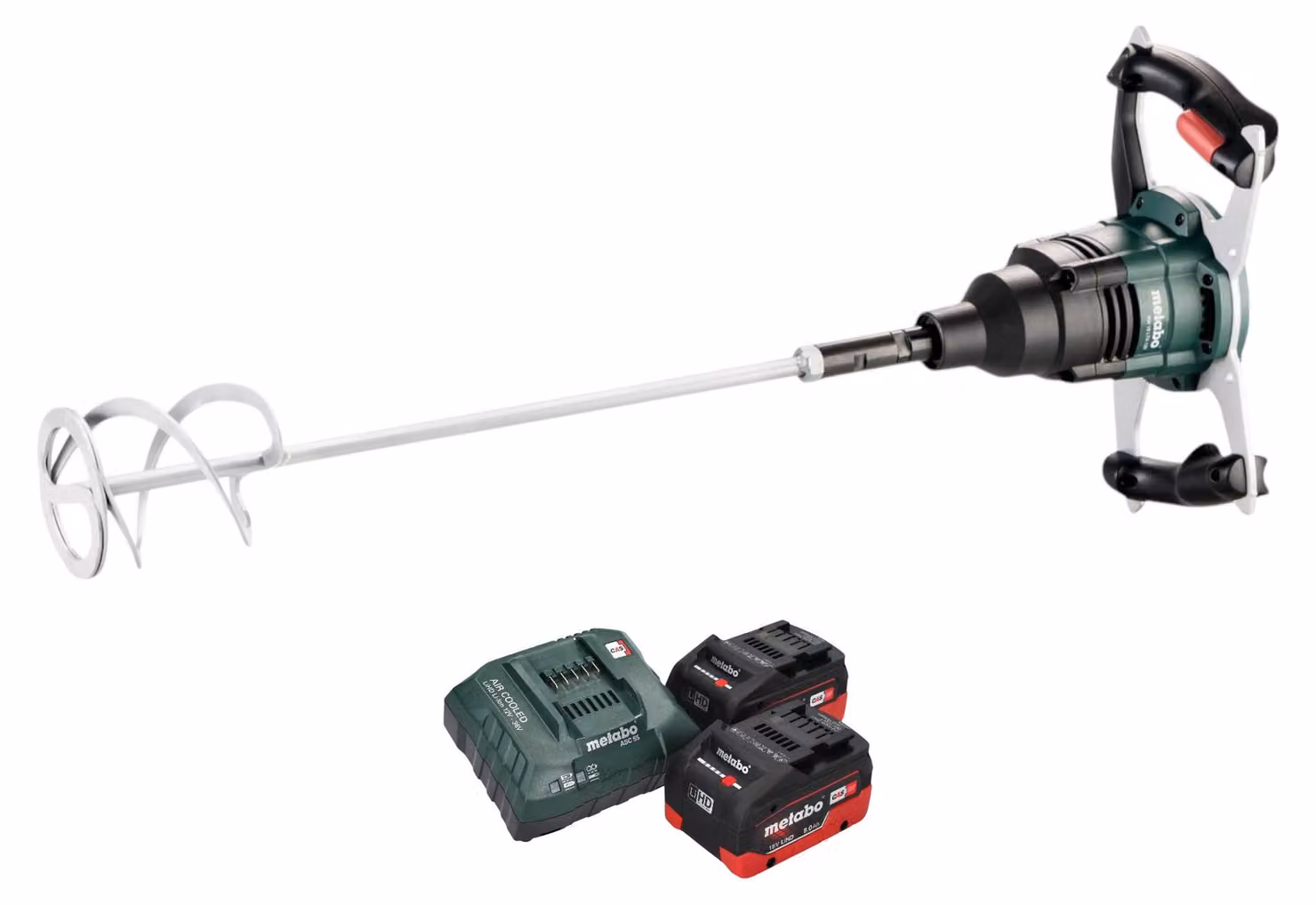 Metabo RW 18 LTX 120 Agitatore a batteria 18 V 40 l capacità di miscelazione 2x batteria LiHD 8,0 Ah + caricatore