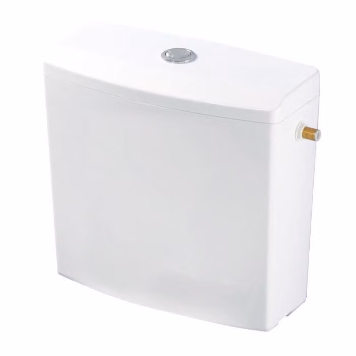 Wirquin 50717359, cromo, cassetta WC da incasso, plastica, bianco, doppio, 380 mm