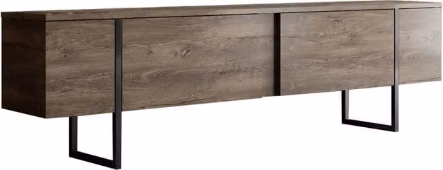 Mobile TV in legno "Luxe" - 180 x 30 x 50 cm - Noce nero