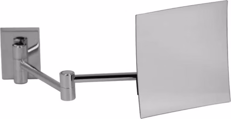 Casa Padrino specchio cosmetico argento 15 x 38 x h. 17 cm - Specchio cosmetico da parete orientabile - Specchio da trucco per il bagno - Accessori per il bagno - Qualità eccellente - Italy