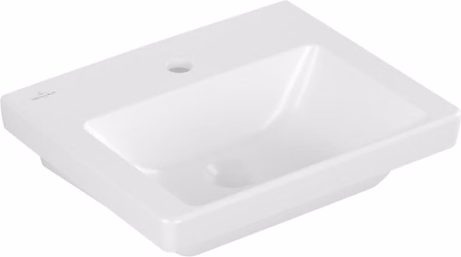 Villeroy & Boch Subway 3.0 lave-mains, 1 trou pour robinet, sans trop-plein, non rectifié, 450x370mm, 4370FLRW, 4370FLRW