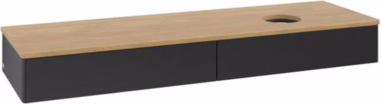 V&B Mobiletto senza struttura frontale - illuminazione Antao 160x50cm, WBP-colore hon. Oa, bla m Lac
