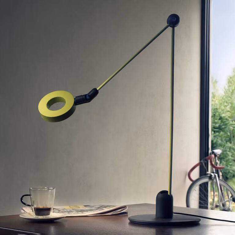 Martinelli Luce Lampada da scrivania L'amica, Verde, Soggiorno / Sala da pranzo, Alluminio, Design, Lampada da tavolo LED