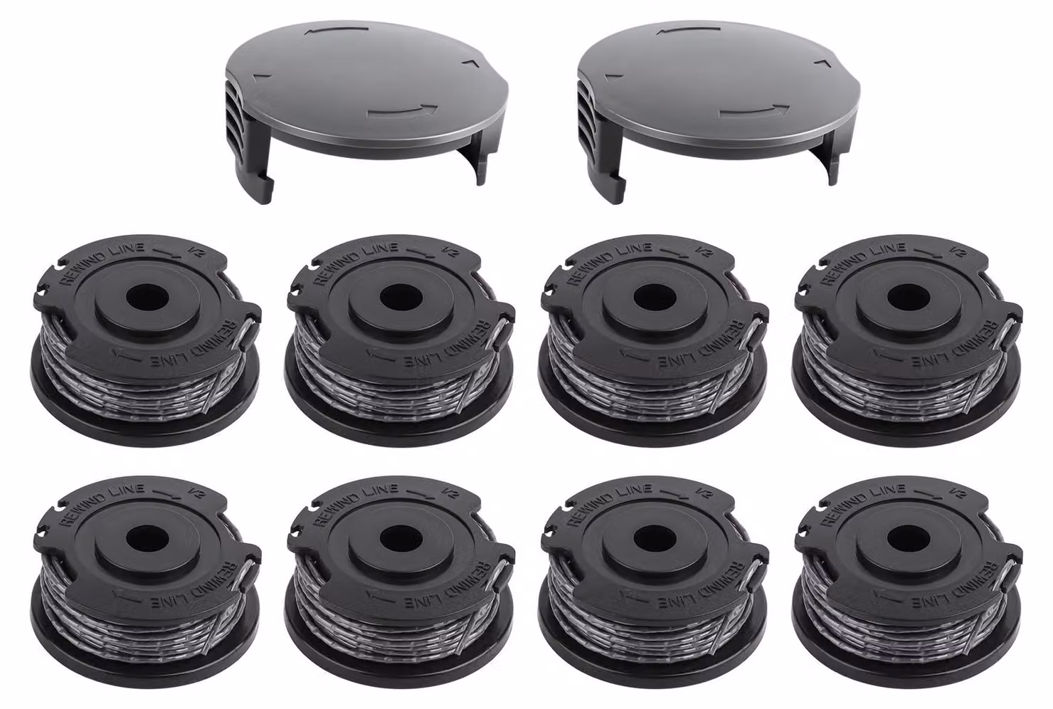 Bobine di ricambio per tagliaerba elettrico, diametro 1,60 mm, lunghezza 4,9 metri, confezione da 8 pezzi, per la cura del giardino