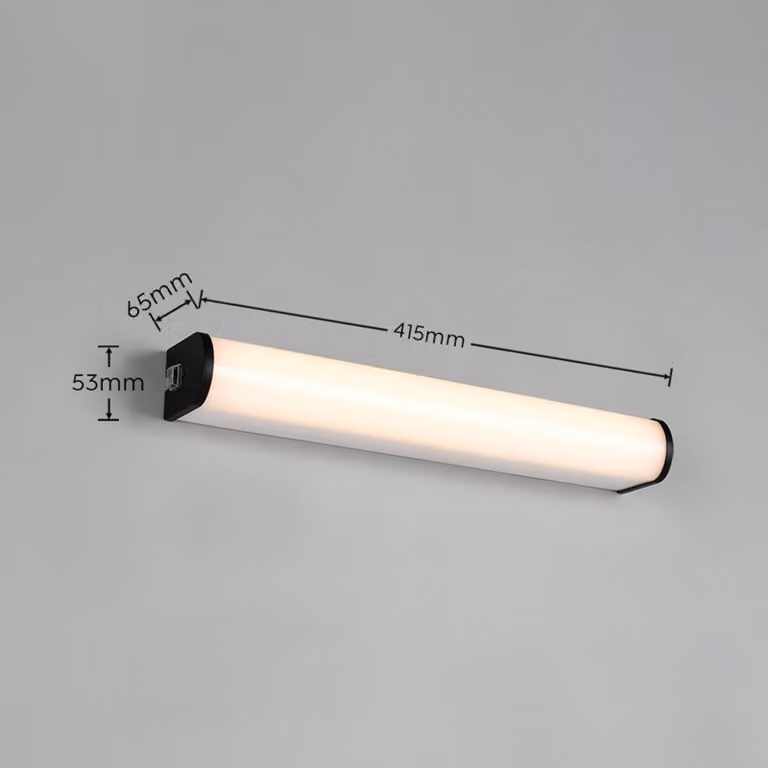 Trio Lighting Applique da parete Giacomo, Nero, Bagno, Metallo, Moderno, Applique