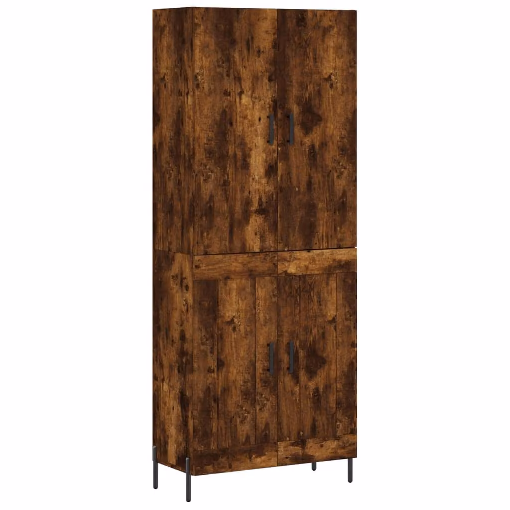 Credenza Rovere Fumo 69,5x34x180 cm in Legno Multistrato