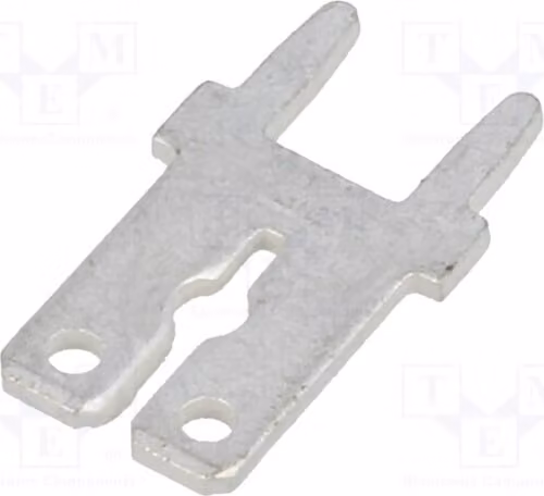 5 connettori: piatti, 6,4 mm, per montaggio a foro passante (THT), stagnati, modello 1282 - connettori a saldare da 0,8 mm, connettori maschio in ottone