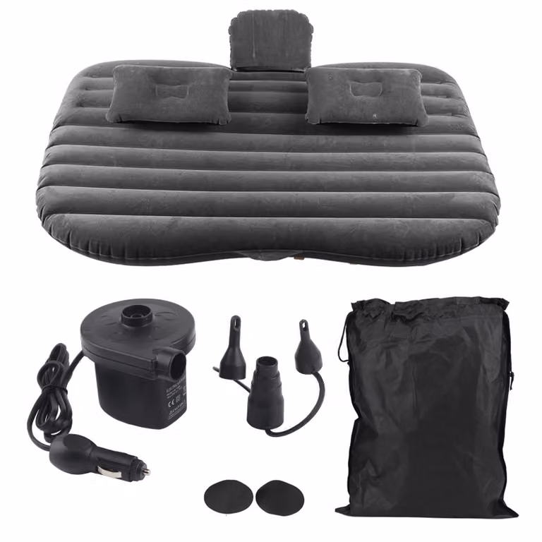 Letto gonfiabile per auto per lo schienale, letto ad aria per il riposo, il sonno, il viaggio, il campeggio, nero