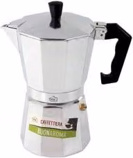 Caffettiera in alluminio Baoer Silver per 3 tazze A112RA 3