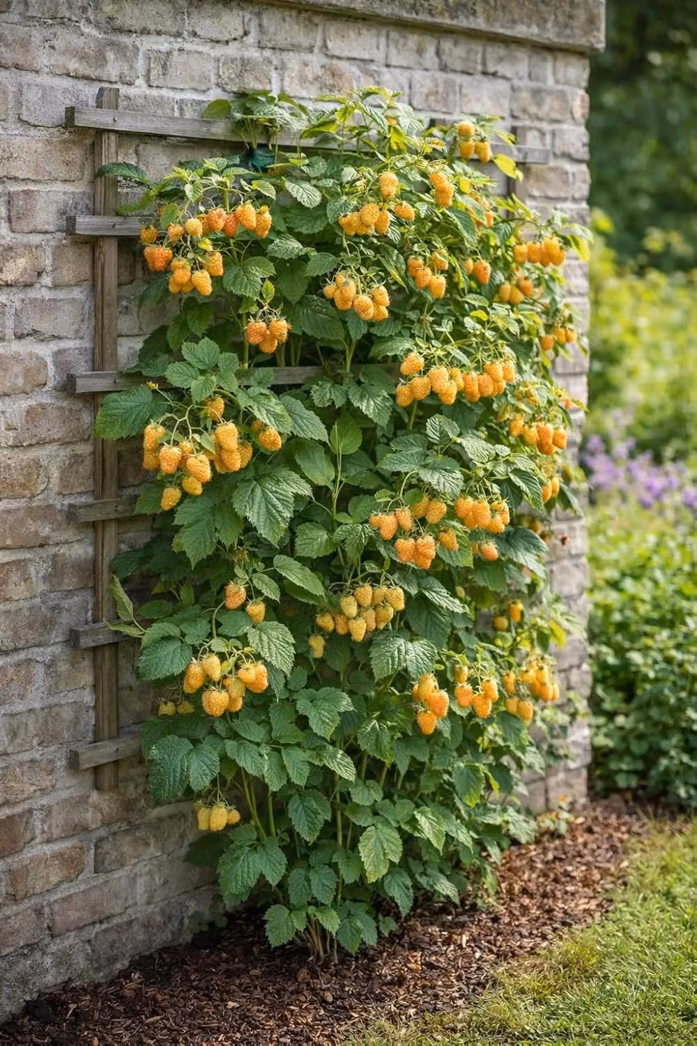 Lampone giallo Golden Bliss, altezza 60-70 cm – Rubus idaeus, varietà di lampone resistente al freddo, ideale per giardino, balcone e terrazzo