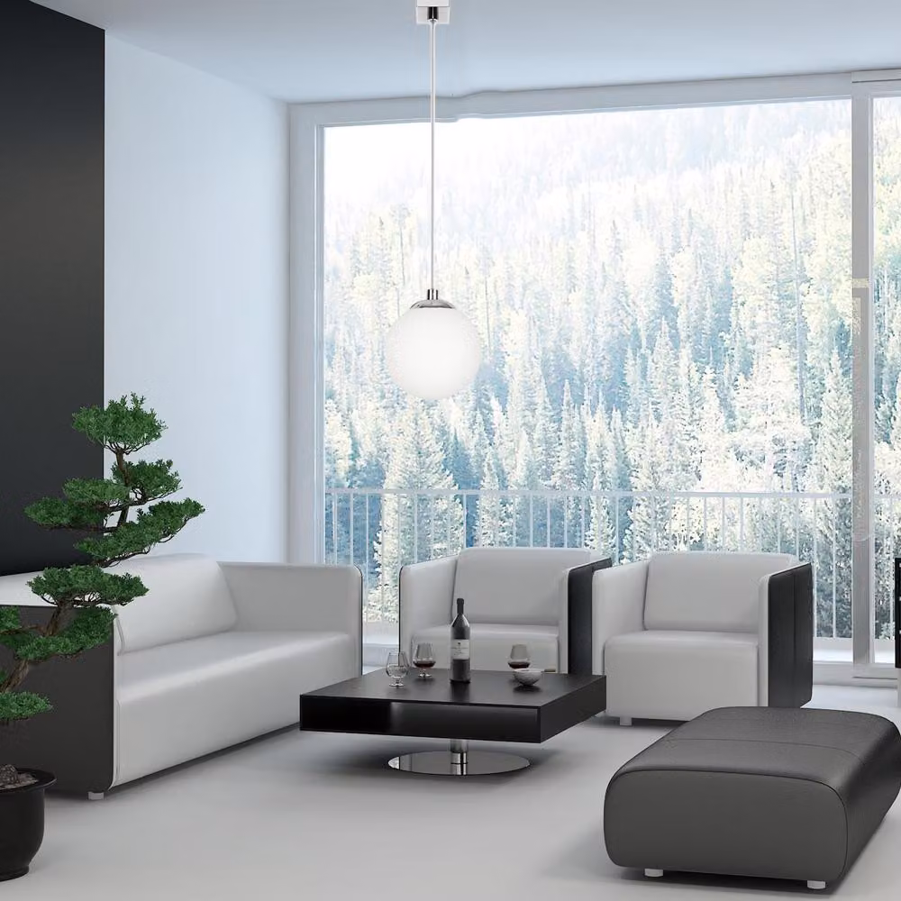 Lampada A Sospensione, Lampada In Vetro, Sfera Led E14 Pelote 14-395