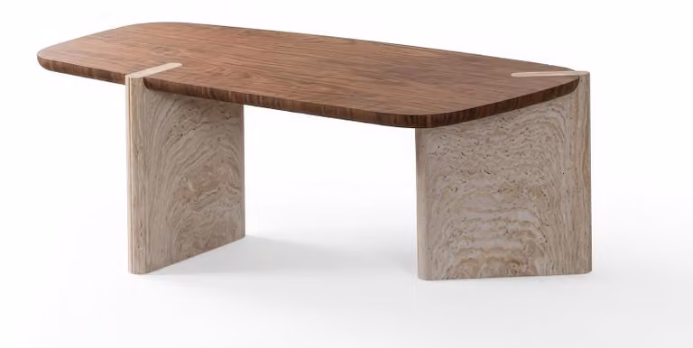 Tavolino moderno, color marrone, design elegante e lussuoso, ideale per il soggiorno