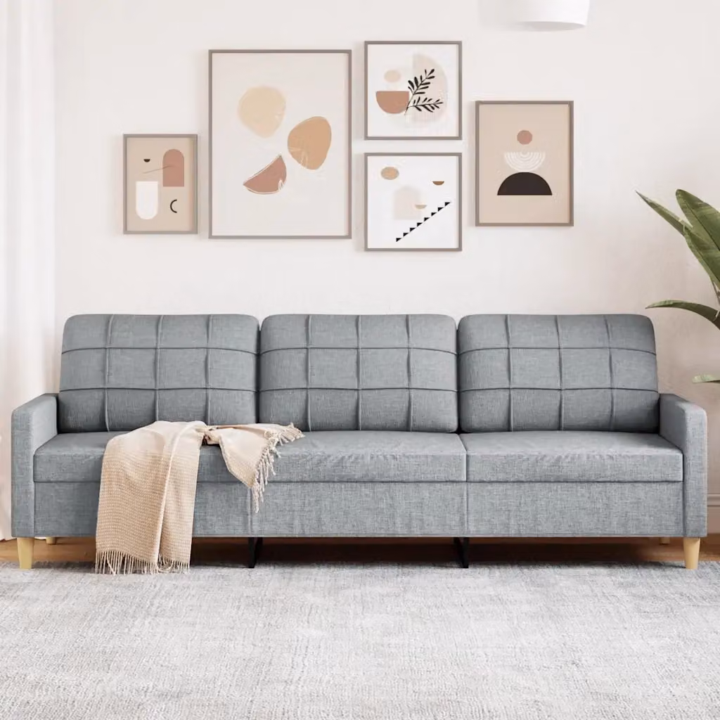 Divano da soggiorno moderno DESIGN IN in tessuto grigio L: 226 cm, P: 80 cm, H: 77 cm – 2