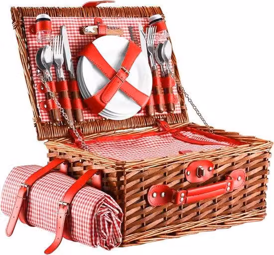 Set da picnic - vimini - estate - picnic - cesto - ecologico