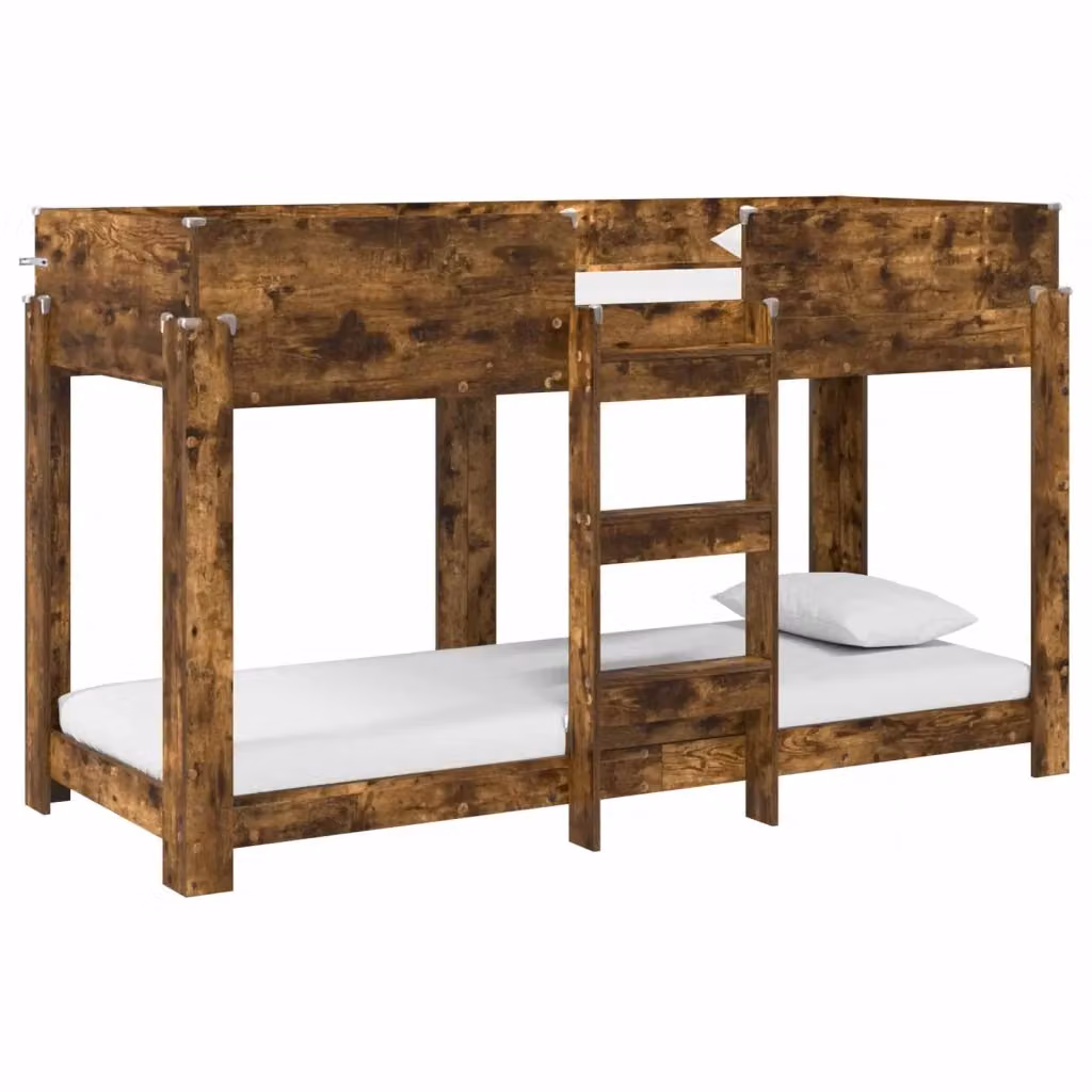 Letto a castello per bambini vidaXL in legno color rovere marrone L: 196 cm, P: 89 cm, H: 117 cm – 2