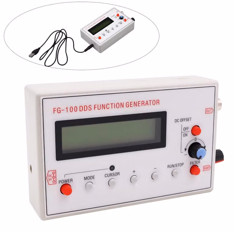 Generatore di segnali DDS, 1 Hz – 500 kHz, 5 forme d'onda