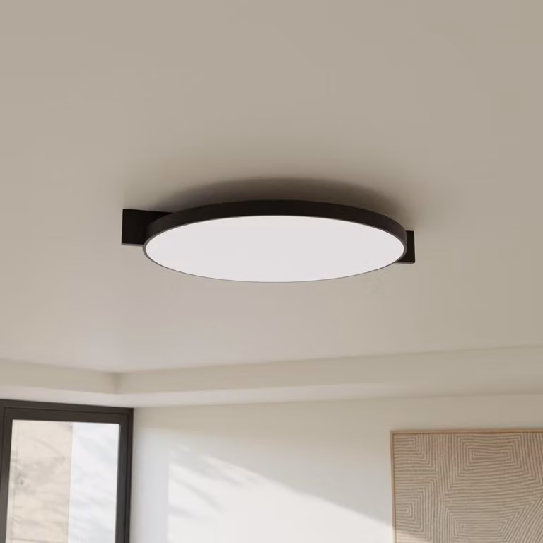 LUMIÈRE Design Plafoniera 'Resa' 44cm LED bianco caldo CRI 95 Nero