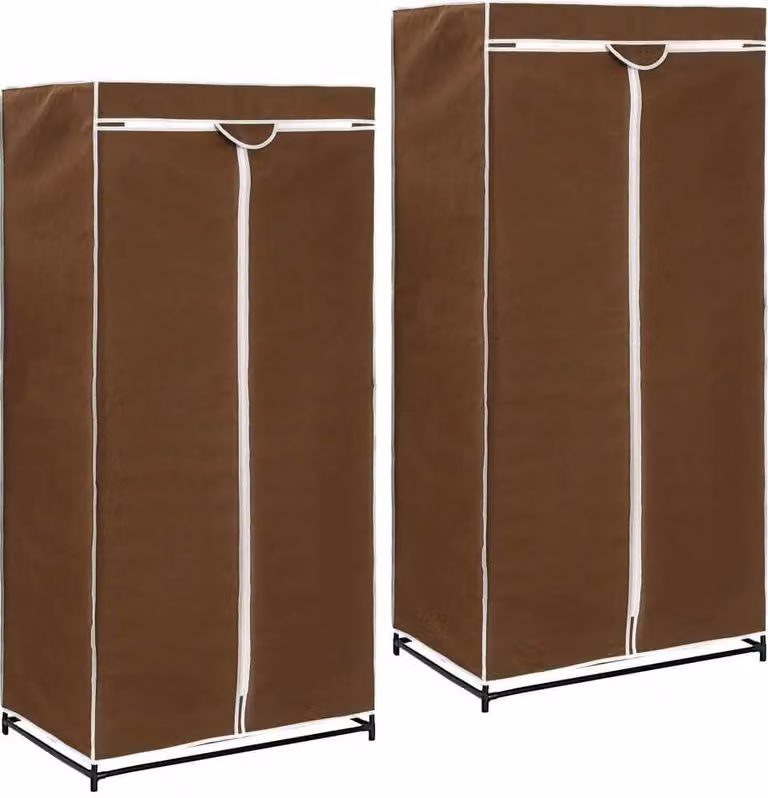 vidaXL Armadi 2 pz. Marrone 75×50×160 cm - Armadio - Armadi - Guardaroba - Armadi