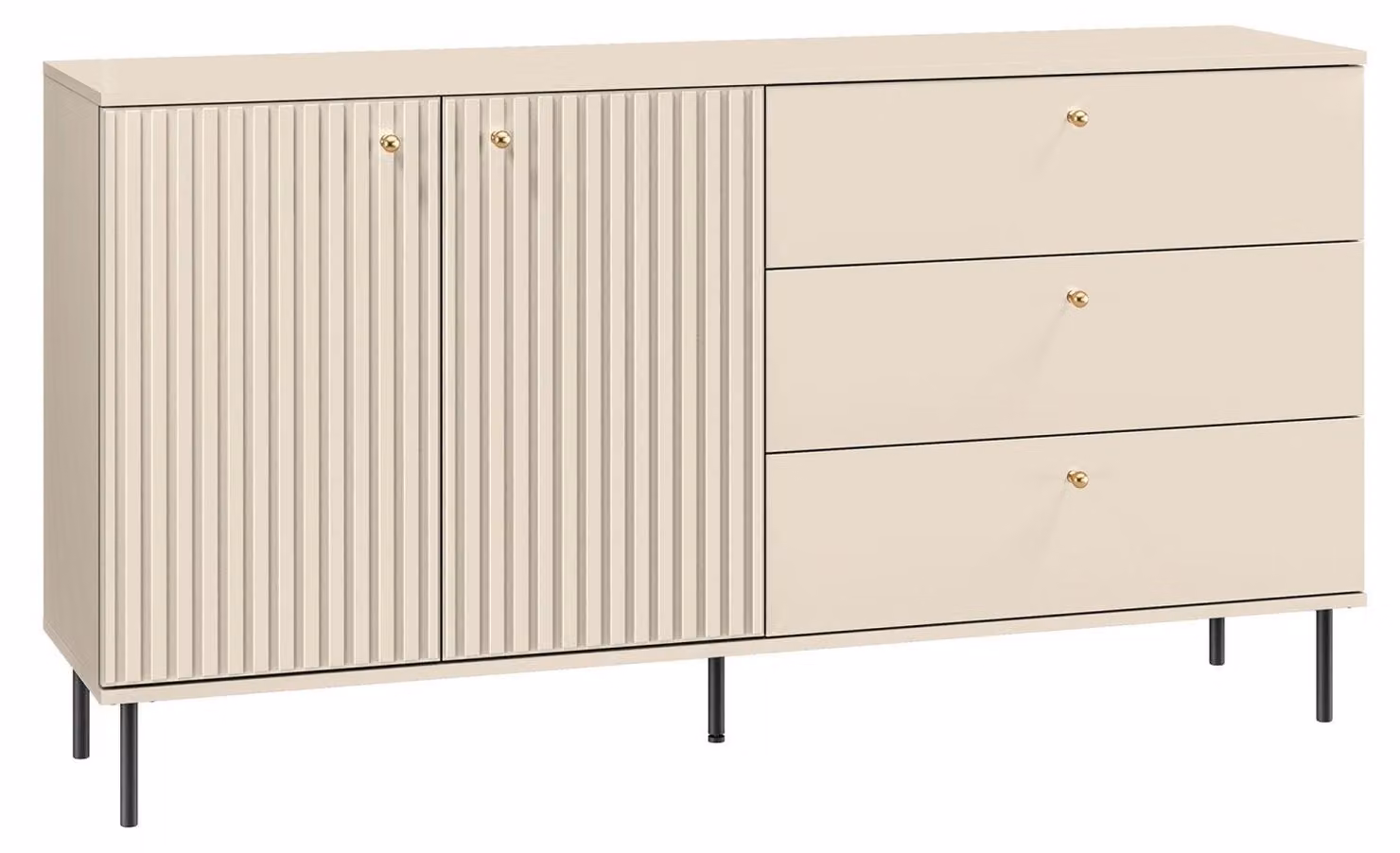 Selsey CALETTO - Credenza a 2 ante, Beige, 160 cm