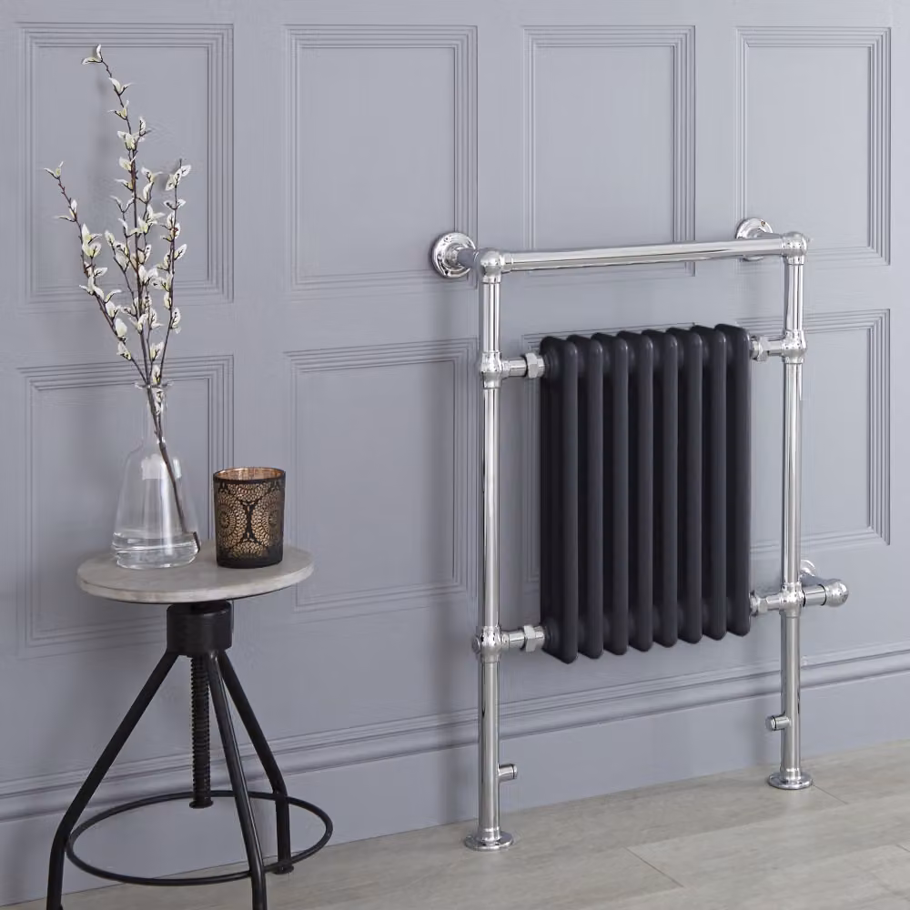 Scaldasalviette Elettrico Tradizionale - Termoarredo Bagno 600W - Antracite - 930 x 620mm - Elizabeth