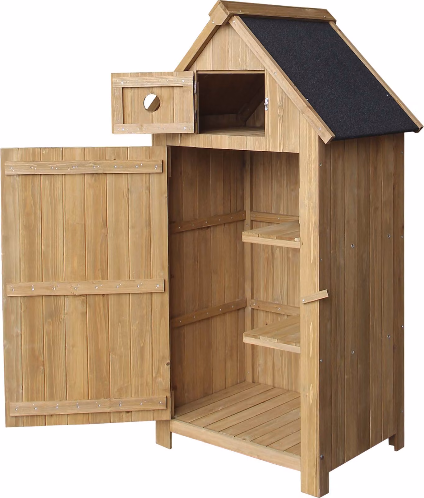 Capanno da giardino Wiltec stretto in legno di abete rosso con tetto bituminoso 770x540x1370 mm per giardino, terrazza e balcone capanno per attrezzi capanno per attrezzi capanno in legno armadio per attrezzi