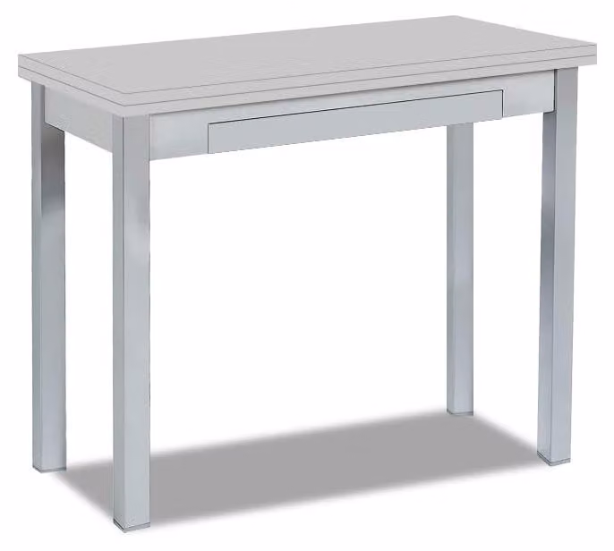 Tavolo da cucina, stile libro, metallo, grigio, 80x40 cm
