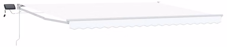 Tenda retrattile manuale con LED Bianco 4 × 3 m
