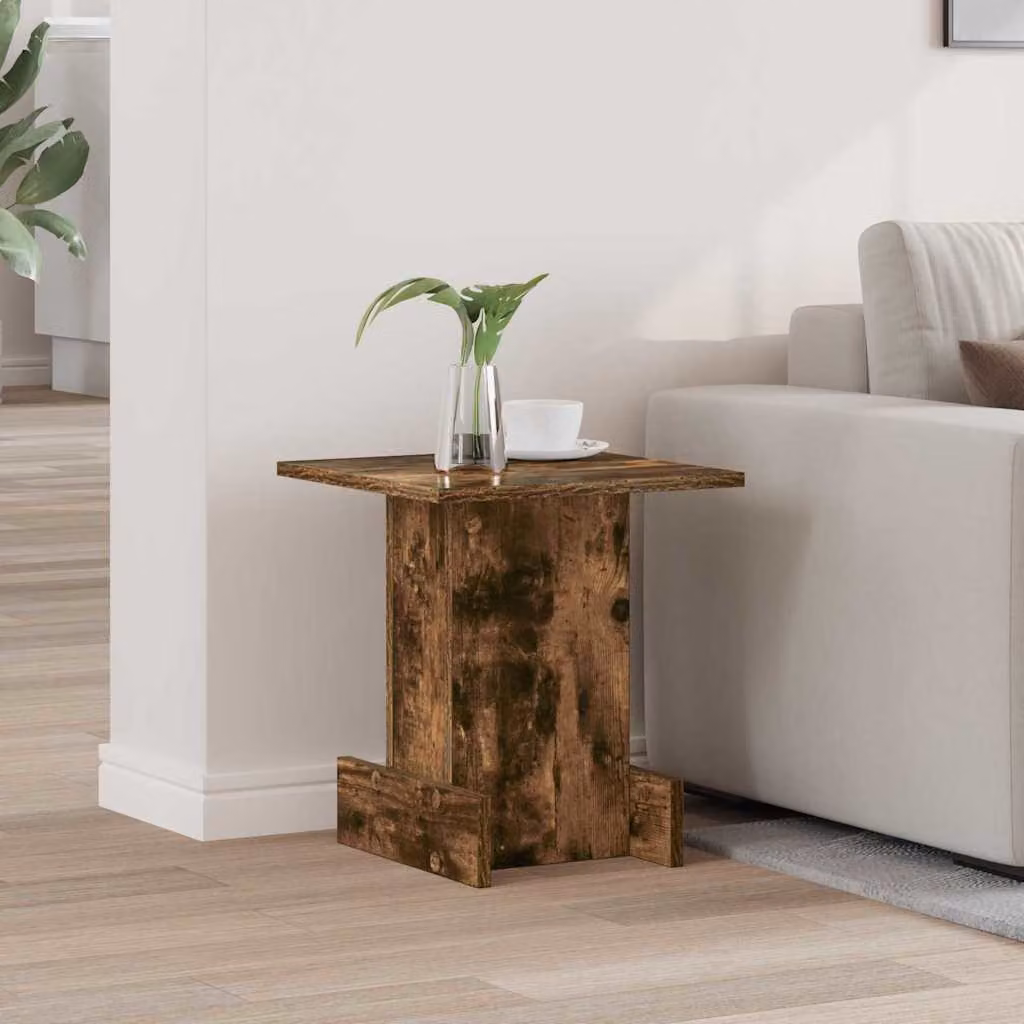 vidaXL Tavolino moderno in legno rovere color marrone L: 35,5 cm, P: 35 cm, H: 40 cm