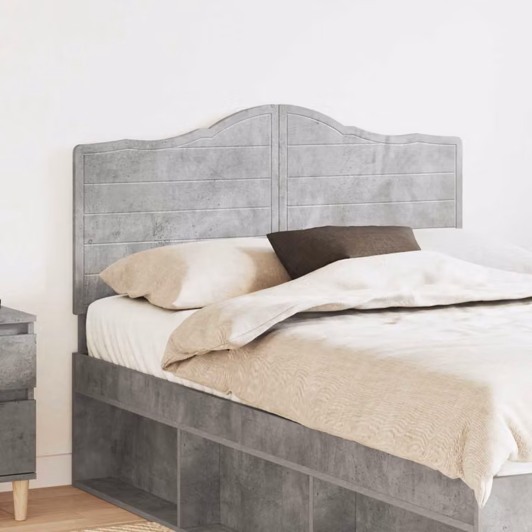 Testiera per letto moderna vidaXL in legno ingegnerizzato, colore grigio cemento