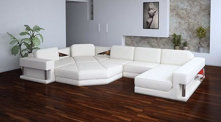 Couch Eckgarnitur Wohnlandschaft U-Form Sofa Eckcouch Ecksofa Garnitur Polster
