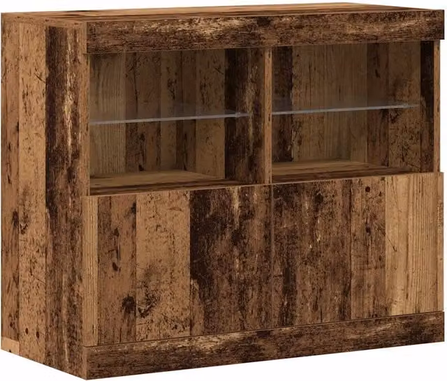 Credenza | Madia LED Marrone 81 x 37 x 66,5 cm Legno multistrato