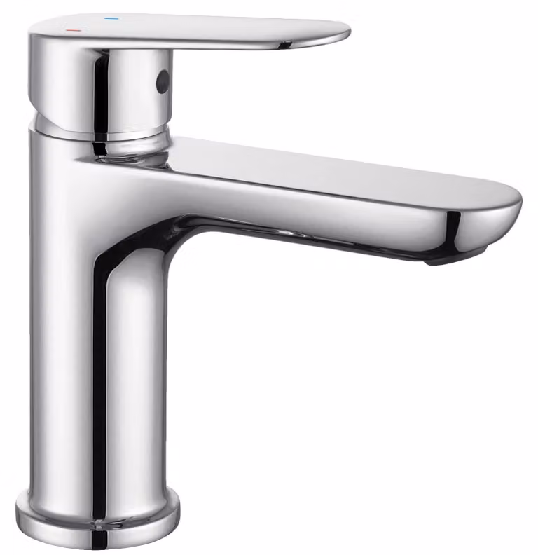 Miscelatore per lavabo, realizzato in lega di zinco, design a incasso, finitura cromata, acciaio inossidabile, attacco G3/8
