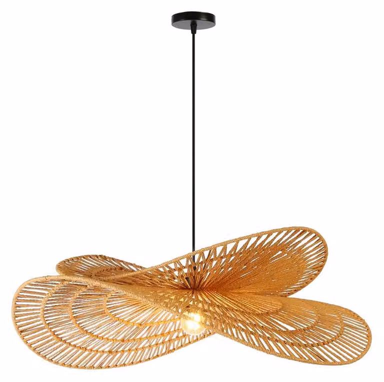 Immax BOHO MARIPOSA, lampada a sospensione di design, diametro 80 cm. E27, juta naturale
