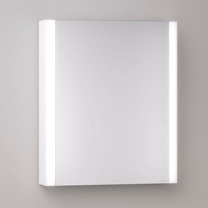 Mobiletti specchio a parete Keuco Royal Metis LED, dimensioni 60 x 71 cm, con riscaldamento dello specchio, apertura a destra, versione svizzera