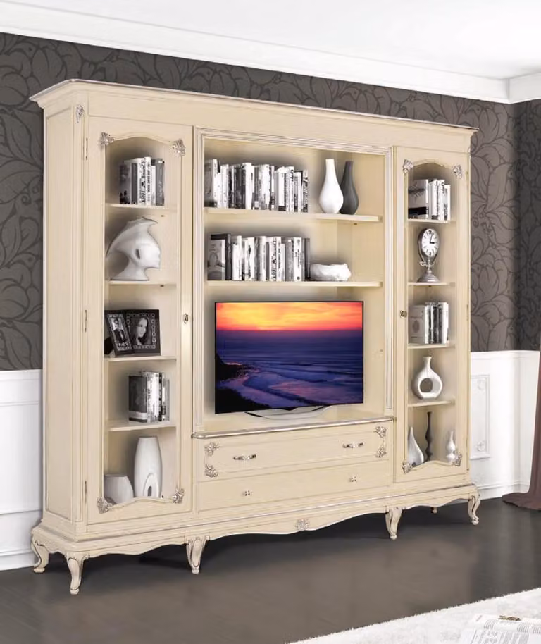 Wohnzimmer Wandregal tv Schrank Schränke Regal Holz Wohnzimmer Möbel Regale