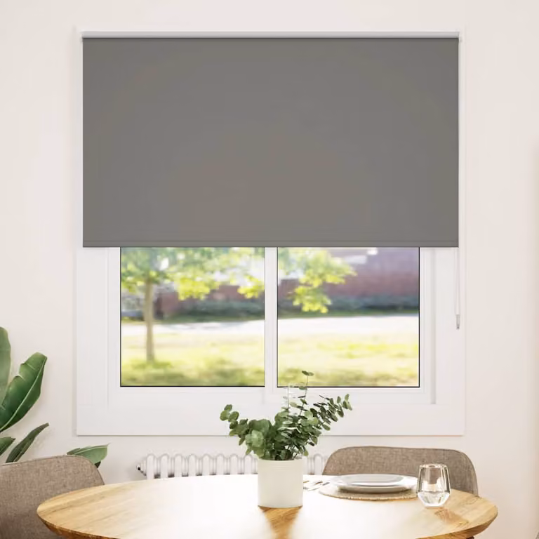 Tenda a Rullo Oscurante vidaXL Grigia in Poliestere L: 125 cm, H: 150 cm