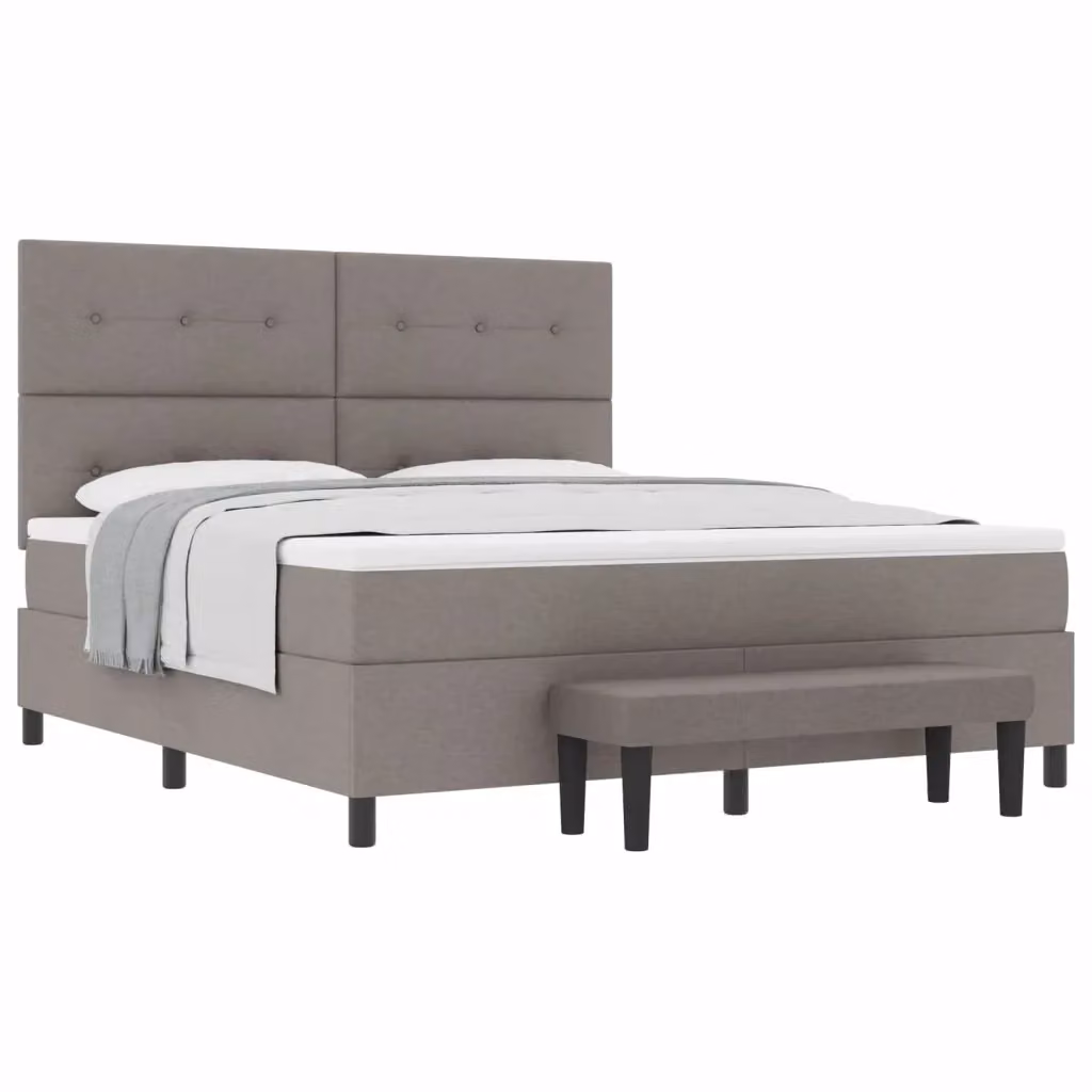 Letto ibrido con molle a tasche e testiera Talpa vidaXL in tessuto beige o grigio L/P: 180 x 200 cm – 2
