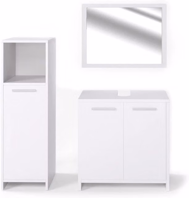 Set mobili bagno Kiko Bianco 3 pezzi Vicco