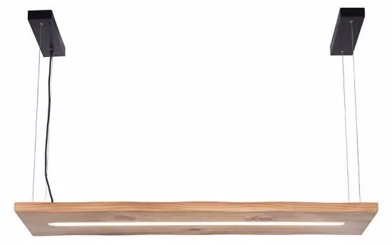 Lampada a sospensione a LED PAUL NEUHAUS, legno, naturale, temperatura di colore, dimmerabile, funzione di memorizzazione, grado di protezione IP20, 2700–5000 K