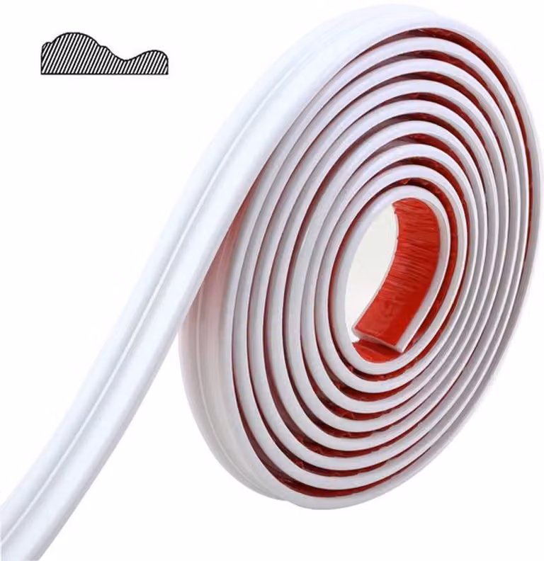 Flessibile - Impermeabile - Resistente - Atossico - Adatto per superfici lisce - Profilo decorativo