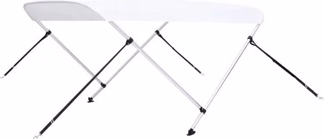Bimini di Prua con Tendalino a 2 Archi Bianco 150x120x110 cm CFW5407983