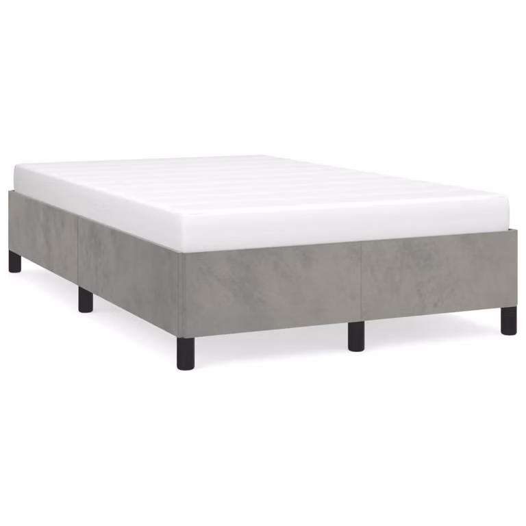 Giroletto senza Materasso Grigio Chiaro 120x200 cm Velluto